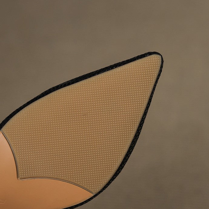 Céliane Pointed Leather Slingback Heels