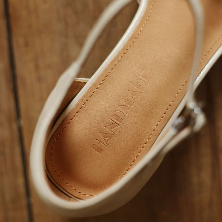 Elowen Leather T-Strap Heels