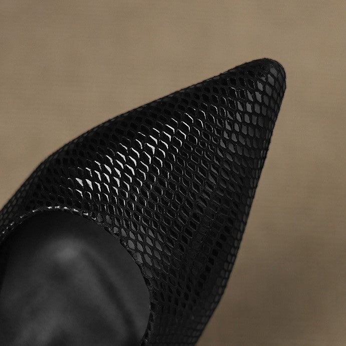 Céliane Pointed Leather Slingback Heels