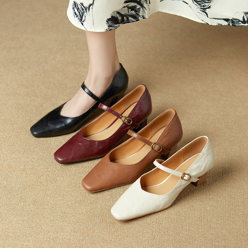 Orvane Mary Jane Leather Pumps