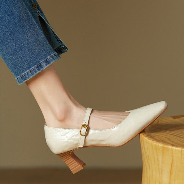 Orvane Mary Jane Leather Pumps