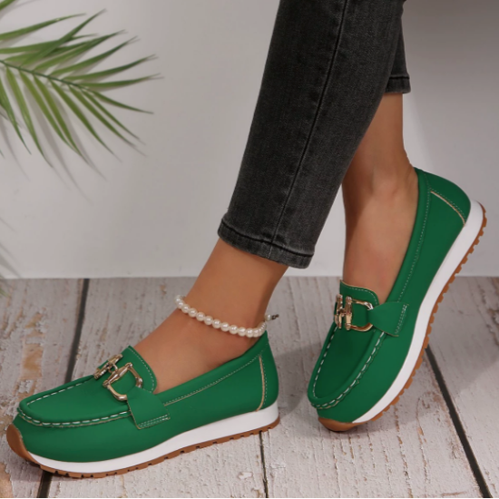 Estelle - Colorful Buckle Loafers